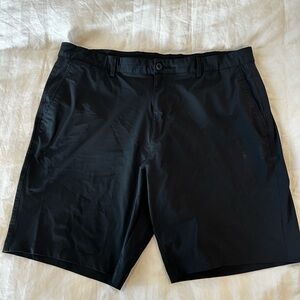 Greg Norman Collection Black Flat Front Shorts
